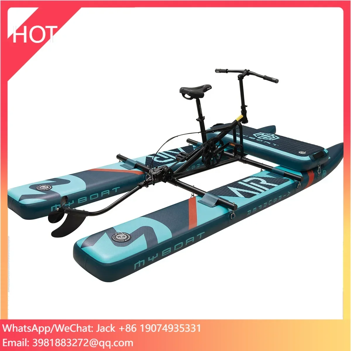 High Quality Sea Water Bike Lake Pedal Bicycle Cycle Pedal Boat Inflatable Floating Water Bike for Sale