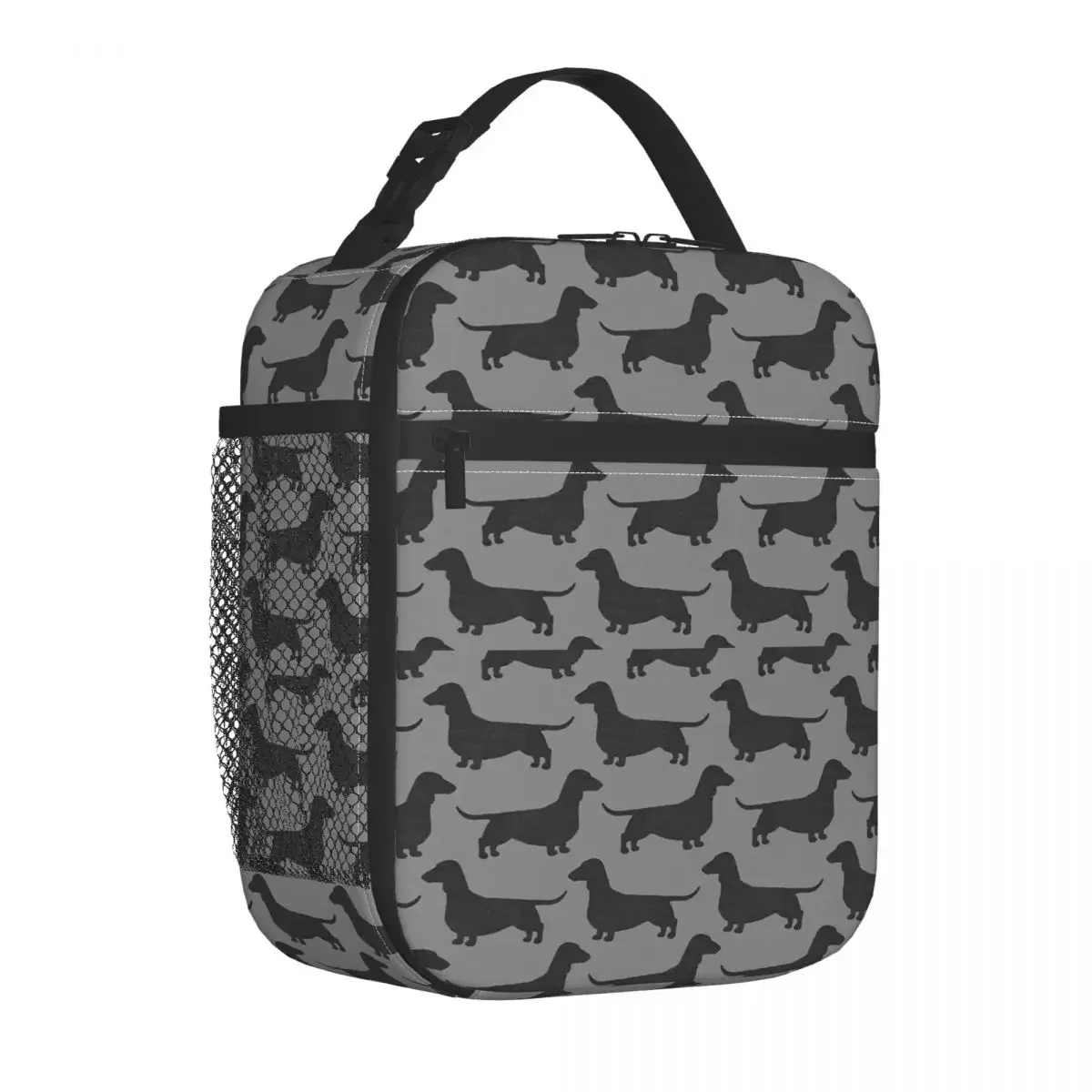 

Dachshund Dog Silhouette Insulated Lunch Bags Cooler Bag Lunch Container Wiener Sausage Doxie High Capacity Box Tote Picnic