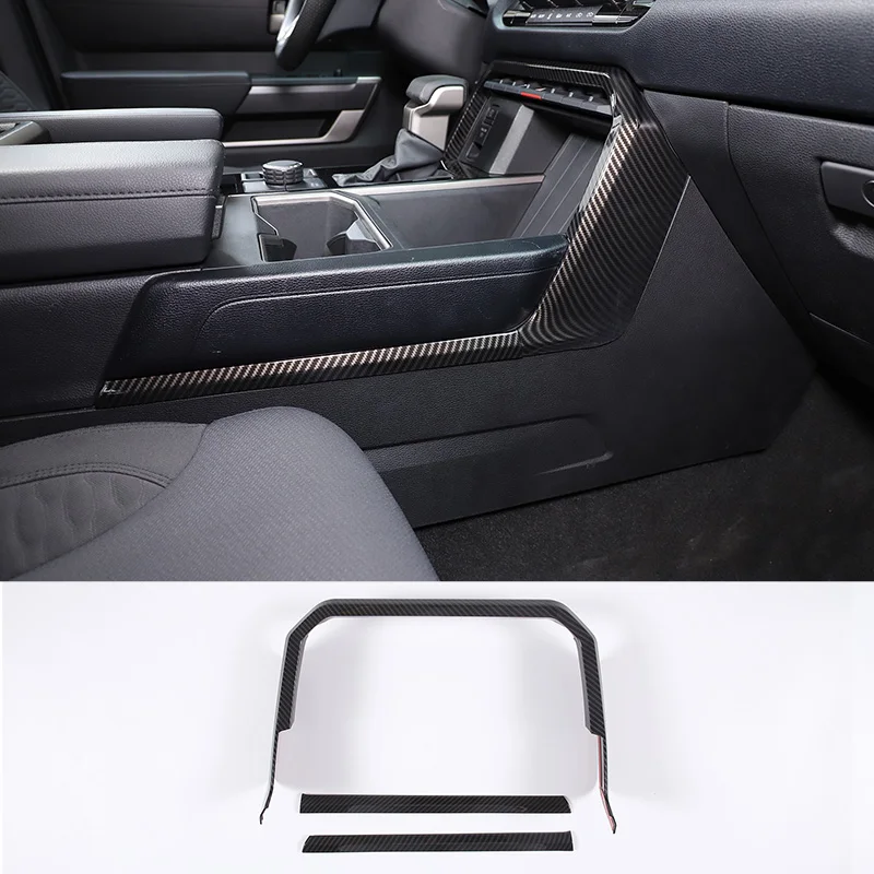 

For Toyota Tundra For Toyota Sequoia 2022-2023 ABS Carbon Fiber Car Central Control Gear Frame Sticker Car Interior Accessories