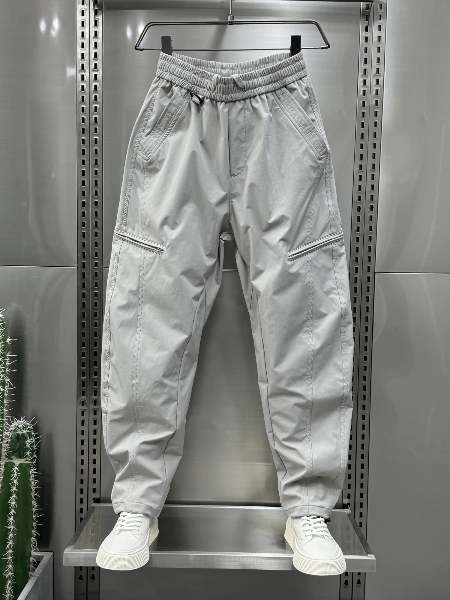 

American Sle Patchwork Haome Casual Pants Men's Autumn Versatile Workwear Loose Zipper Harem Straight Leg Trousers