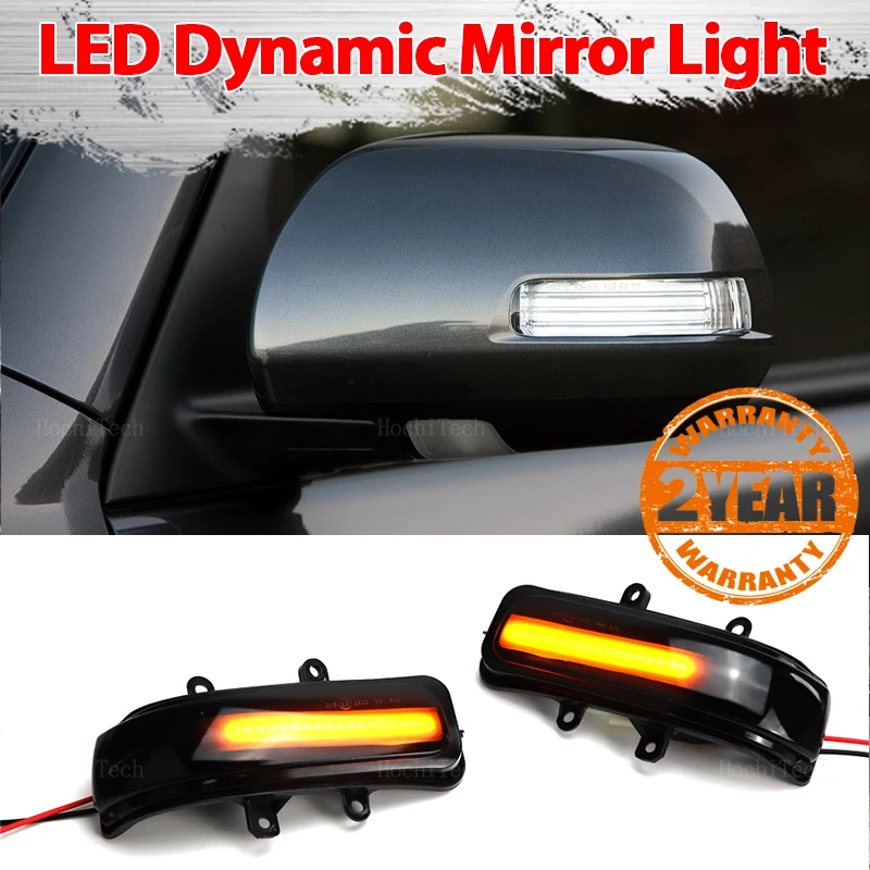 Dynamic LED Turn Signal Lights Mirror Indicator Blinker Repeater For Toyota RAV4 Previa Alphard Noah Voxy 4Runner Tacoma Sienna