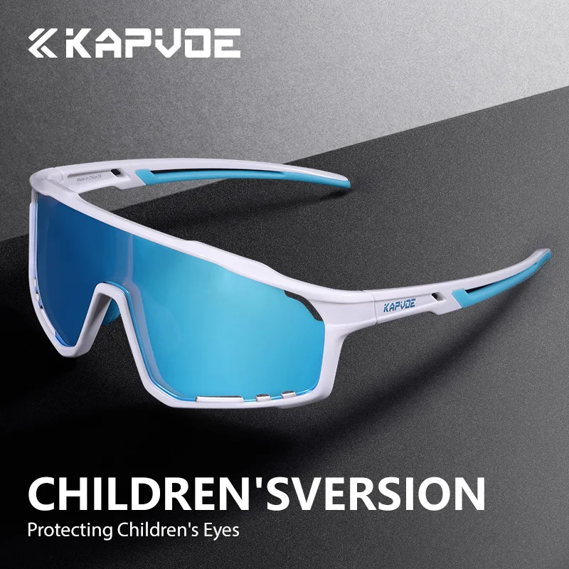 

KAPVOE Child Outdoor Road Bike Eyewear Cycling Glasses MTB Camping Hiking Sunglasses Kids Sports New UV400 Driving Goggles
