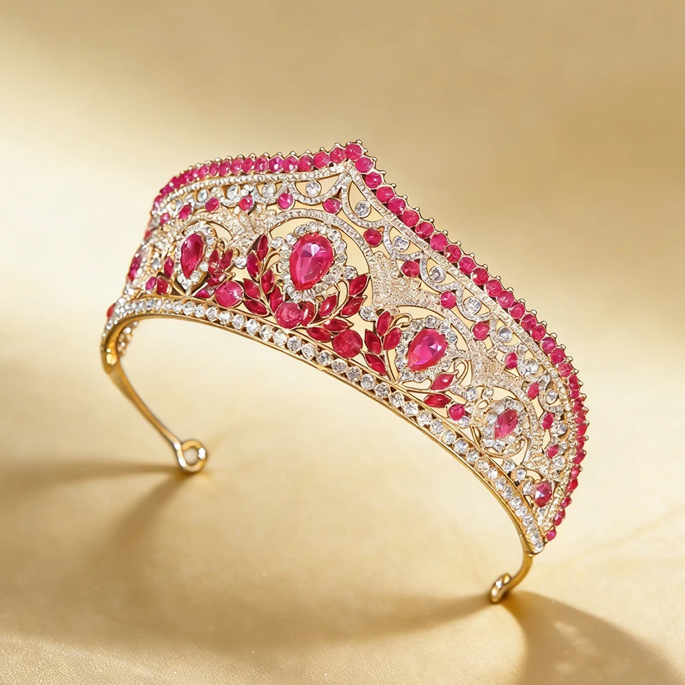 

Европейская свадебная заколка для волос в стиле короны, полностью усыпанная бриллиантами, в форме капли, из сплава, для церемонии 18-летия/совершеннолетия