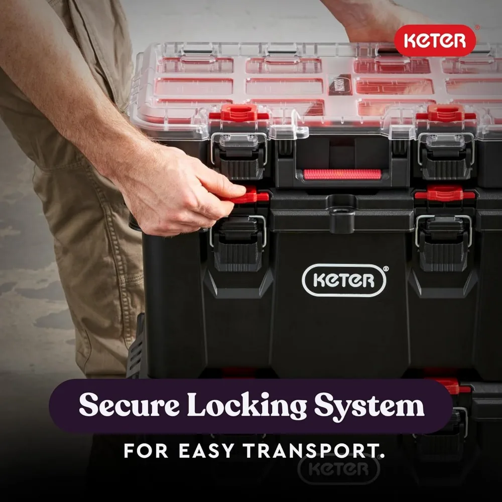 مجموعة منظم أدوات الراتنج المكونة من 3 قطع للمرآب والتي يمكنك صنعها بنفسك، وحدة تخزين مدمجة قابلة للتكديس للأجزاء الصغيرة