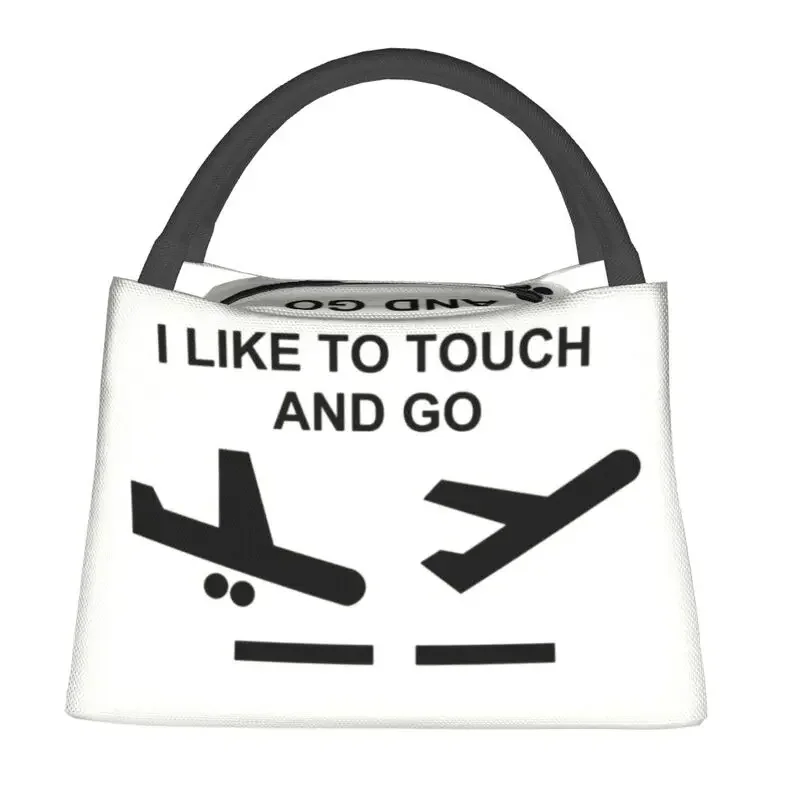 Custom Airplane Humour Lunch Bag Men Women Warm Cooler Insulated Lunch Boxes for Picnic Camping Work Travel