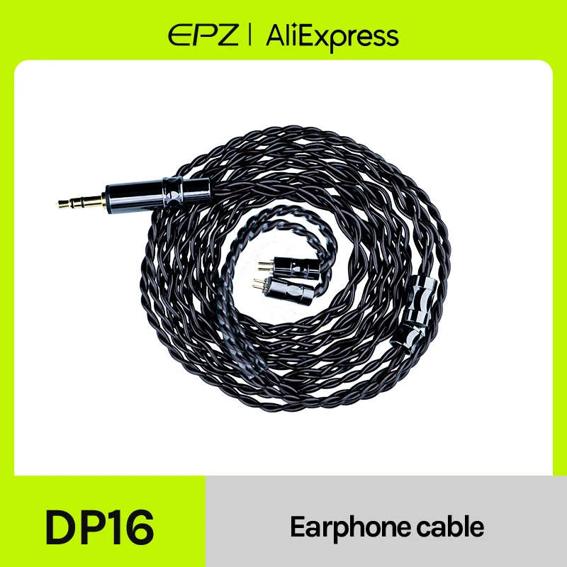 EPZ DP16 Hifi Earphone cable 2 In 1 3.5/4.4mm 6N Single Crystal Copper MMCX 0.78 2Pin For Low Frequency And Ultra-High Frequency