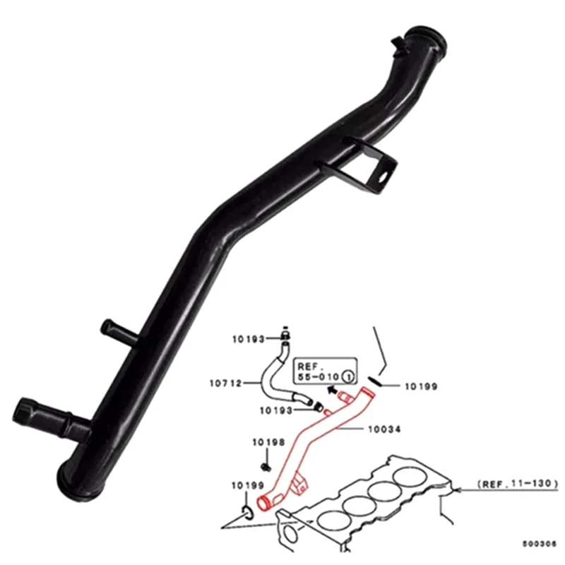 Super Sale Water Pump Inlet Pipe Coolant Pipe for Mitsubishi Lancer Colt CK1A view 4