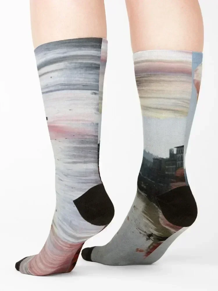 Gerhard Richter - Abstract image Socks anime heated happy Sports Socks Ladies Men's