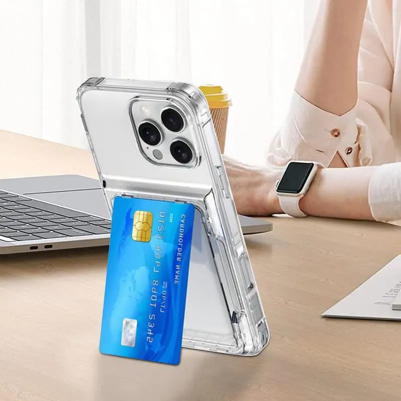 Capa protetora para celular, capa traseira com slot para cartão, anti-arranhões, capa protetora para homens e mulheres