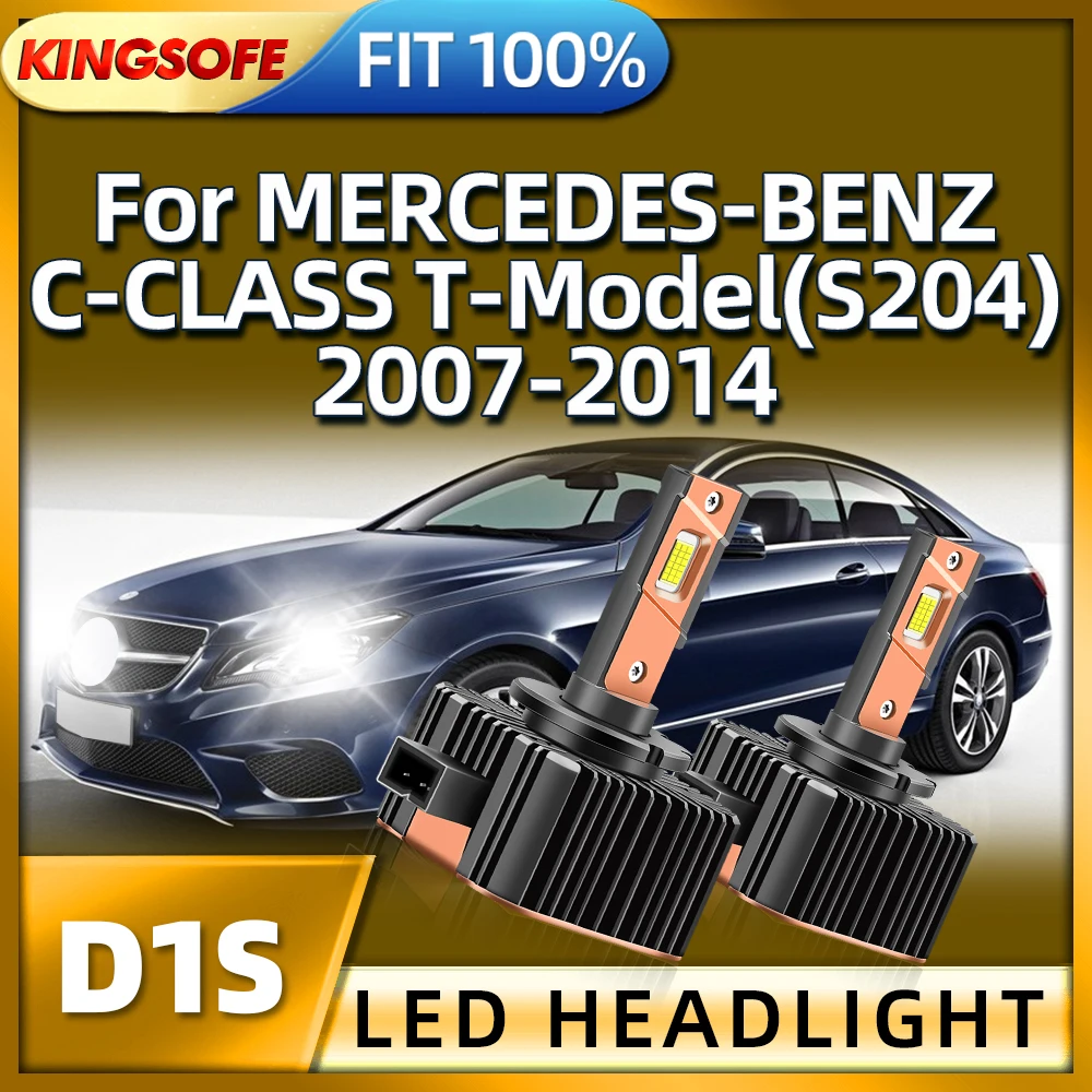 KINGSOFE LED D1S Headlight  Auto Bulb 130W Car Lamp For MERCEDES-BENZ C-CLASS T-Model S204 2007 2008 2009 2010 2011 2012 13 2014