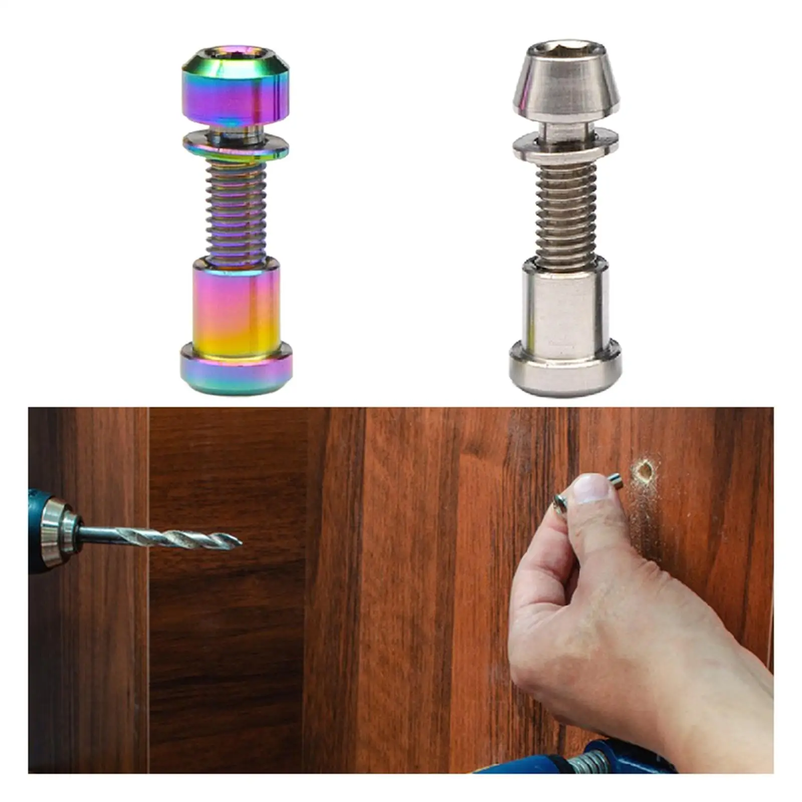 Bicycle Titanium Stem Bolt Screw Nut Durable Gasket Parts for Road Bike Modification and Custom Accessories