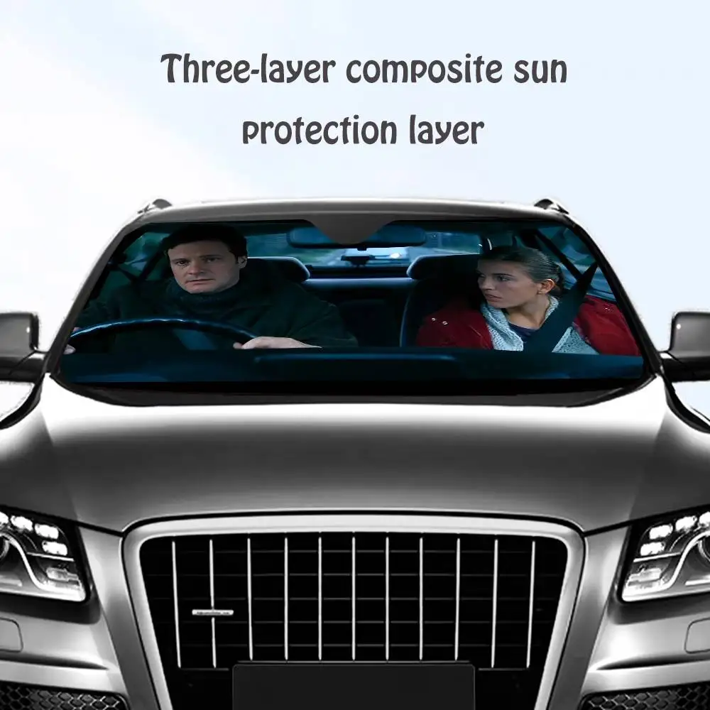 

L-Love Actually Driving Car SunShade Windshield Sun Shade Personalized Picture Block UV Rays Visor Protector