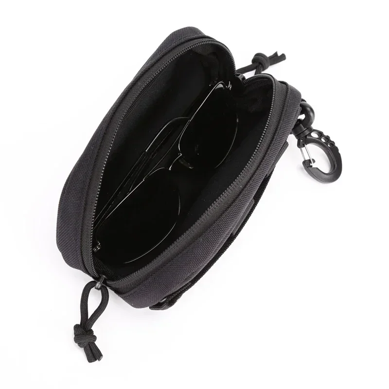 Caja de gafas de sol portátil EVA táctica de camuflaje para exteriores, caja de almacenamiento táctica con tapa Molle, estuche para gafas de sol, gafas deportivas