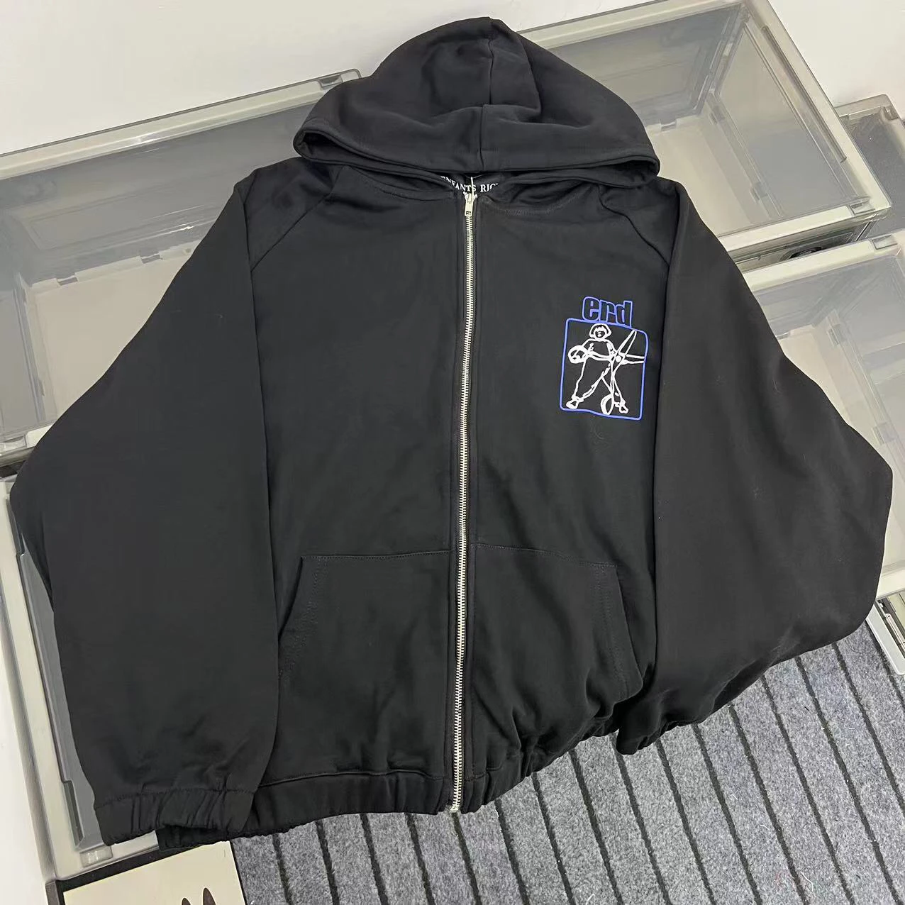 

Мужской кардиган на молнии с капюшоном, простой повседневный свитшот с буквенным принтом второго поколения, осень-зима, моя