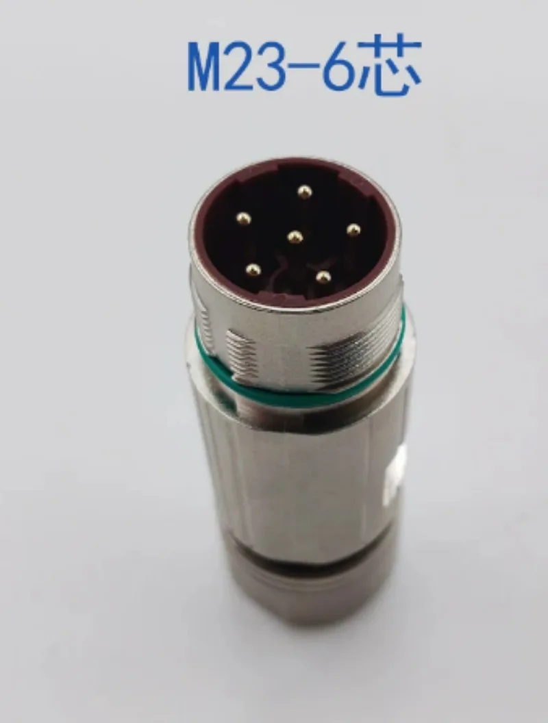 M23 Servo Motor Circular Power Connector, 6Pin 8Pin RightAngle Elbow Plug, Female InternalThread Industrial Automation Connector