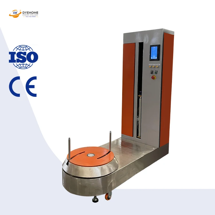 Airport Luggage Packing Wrapper Semi-Auto Stretch Film Luggage Suitcase Wrapping Machine Airport Luggage Wrap