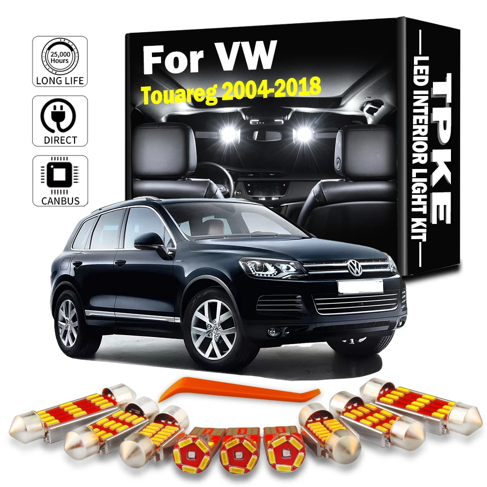 TPKE LED Interior Map Dome Light Kit For VW Volkswagen Touareg 2004-2014 2015 2016 2017 2018 Car Accessories Led Lamps Canbus