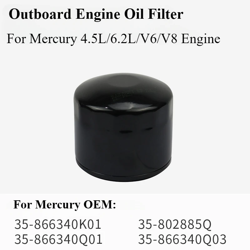 Filtro de Combustible para Motor Fuera de Borda Mercury 4.5L/6.2L/V6/V8 para Mercury 4 Tiempos 135-200 HP 35-866340K01 35-866340Q01 35-802885Q