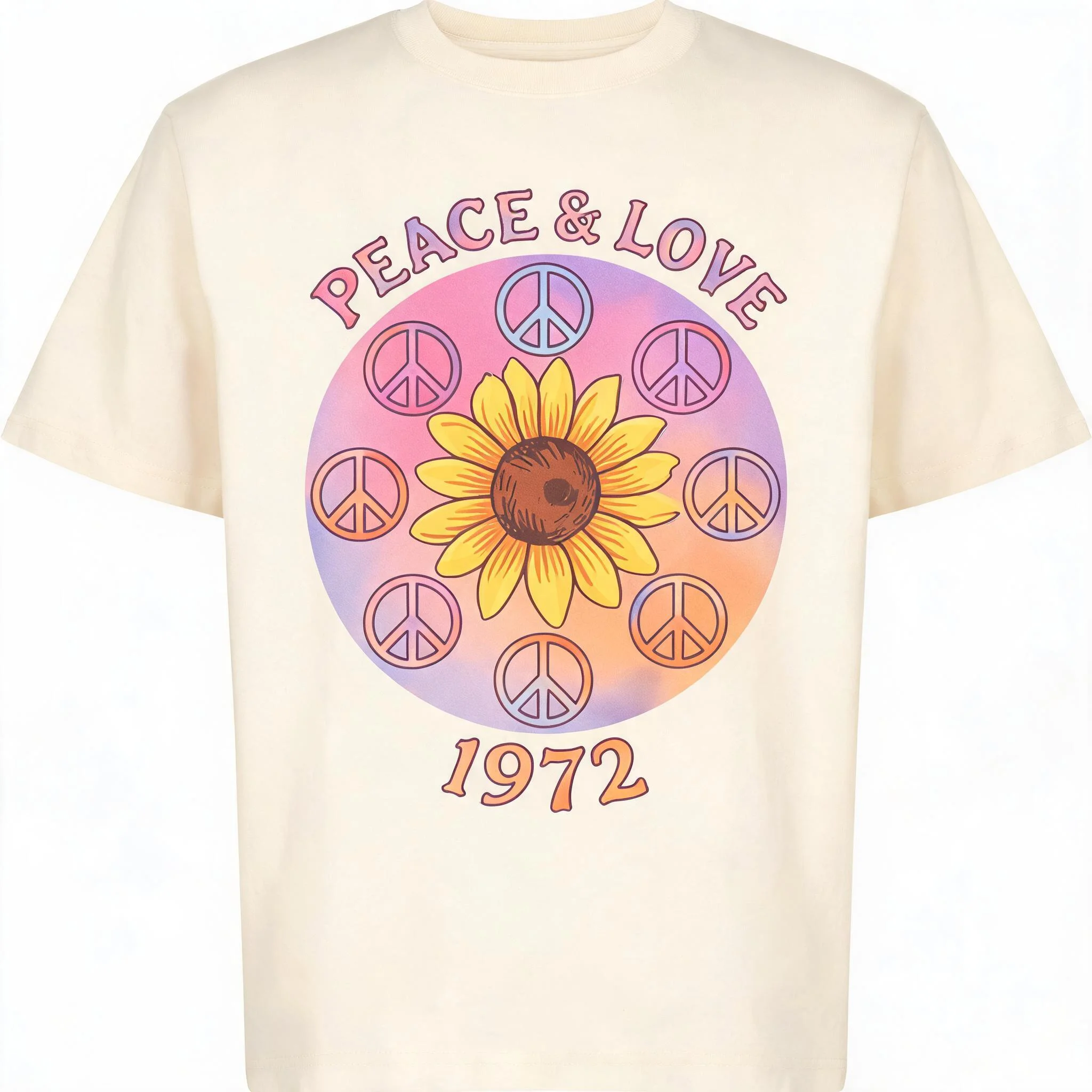Peace Flower Imagine All The People Boho Hippie 70s T-Shirt Unisex T-Shirt Fashion Streetwear Camisetas