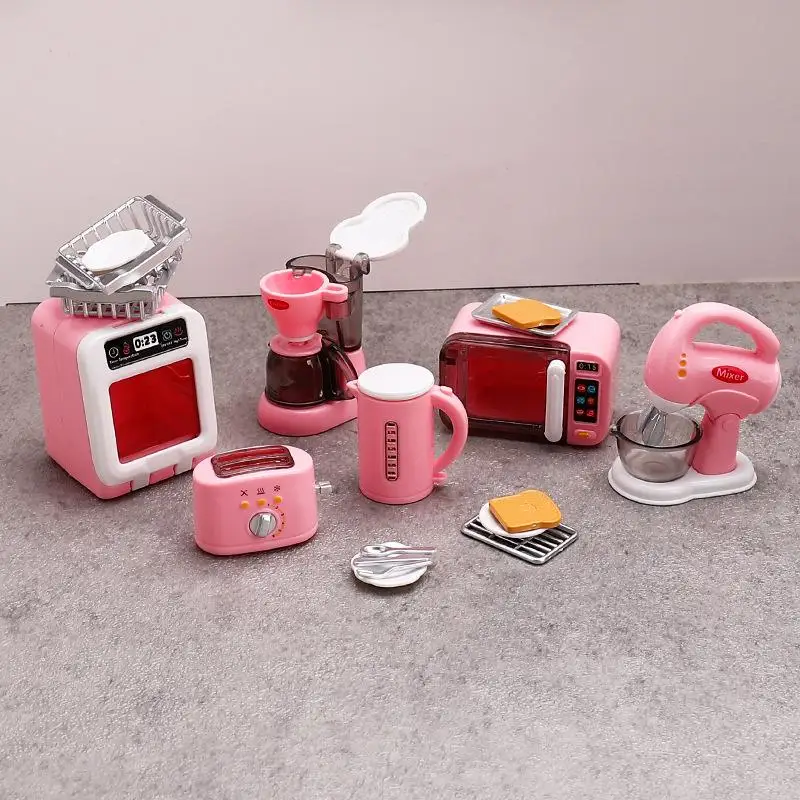 1Set 1:12 Casa delle bambole in miniatura Macchina da caffè Frullino per le uova Elettrodomestici Modello per la decorazione della casa delle bambole Accessori giocattolo