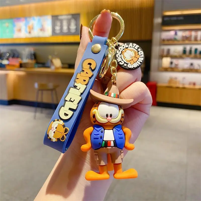 Garfield Cartoon Backpack Chain Car Access Key Chain Gift to Friends and Classmates with Creative and High Beauty Small Gifts view 6
