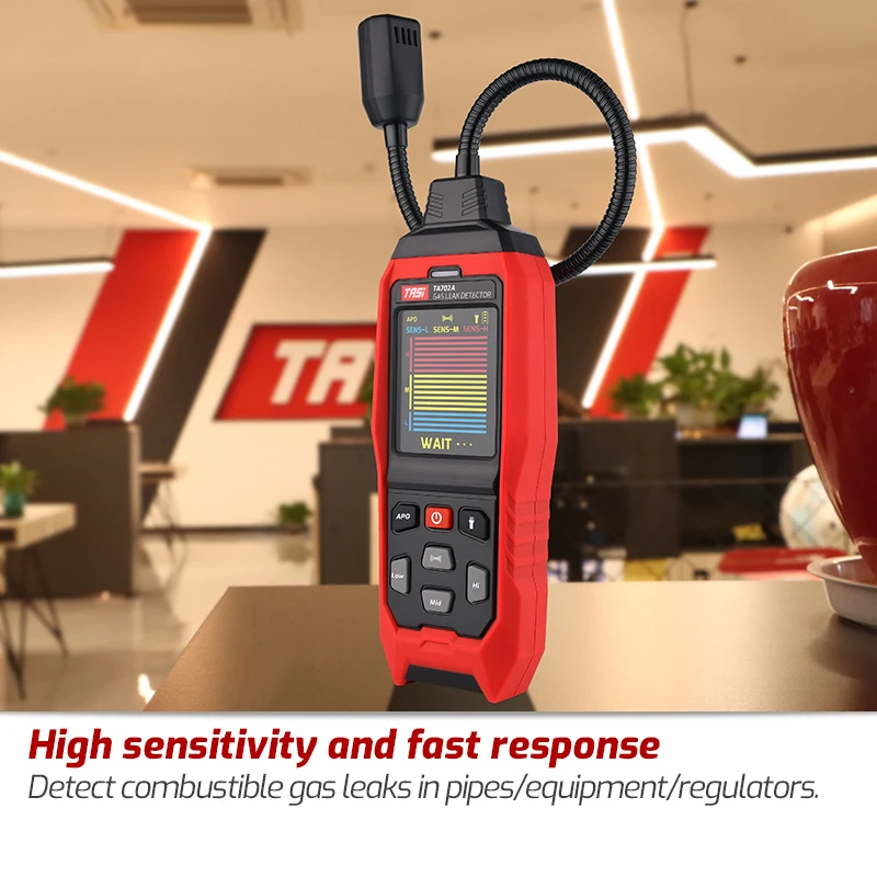 TASI TA702A/B Gas Leak Detector Propane CO Hexane Methane Combustible Flammable Natural Tester Gas Analyzer 9999 PPM 20% LEL