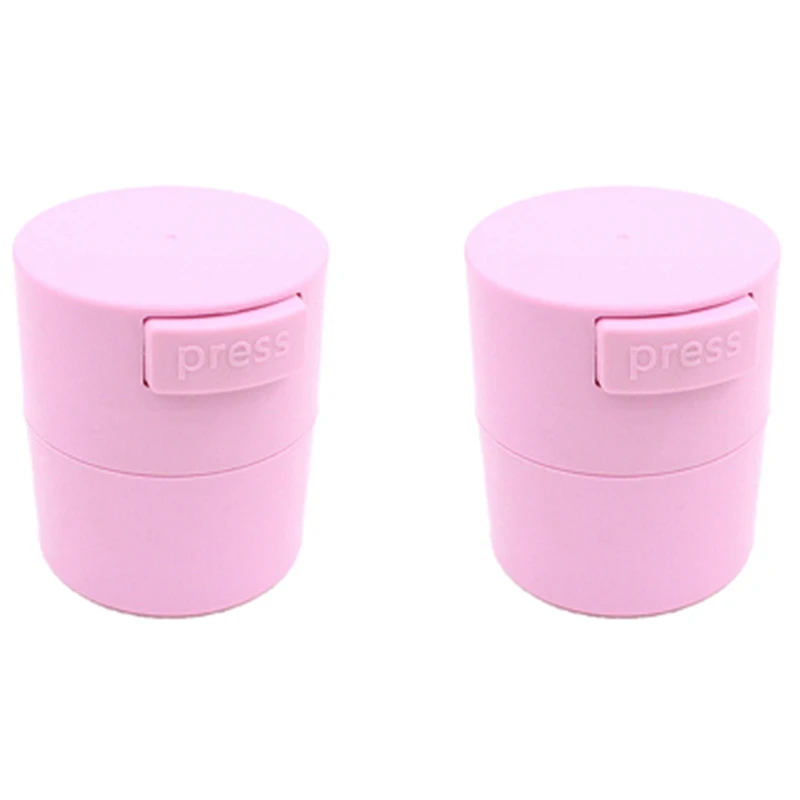 Boîte Scellée Security ée pour le Stockage de Colle Précieuse pour Extension de Cils, Pot de Support Adhésif, Conteneur Rose, 4 Cellules, 2 Pièces