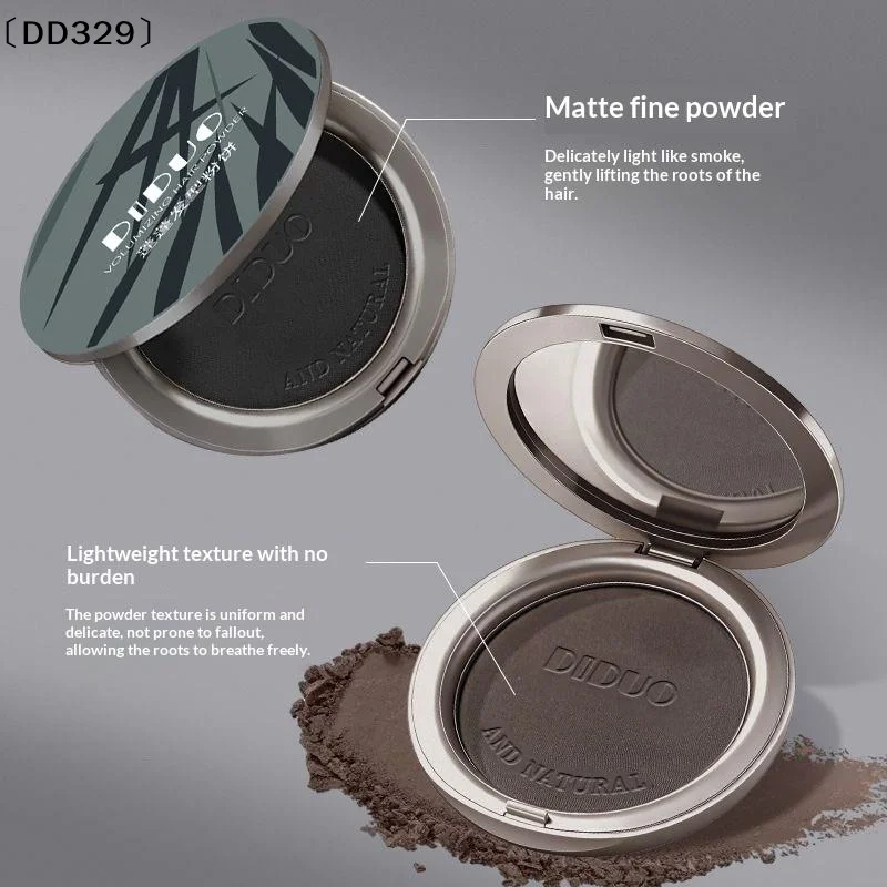 Black Brown Fluffy Hair Powder Instant Gray Hair Coverage Natural Hairline Shaping For Daily Travel Quick Hair Touch Up〔DD329〕