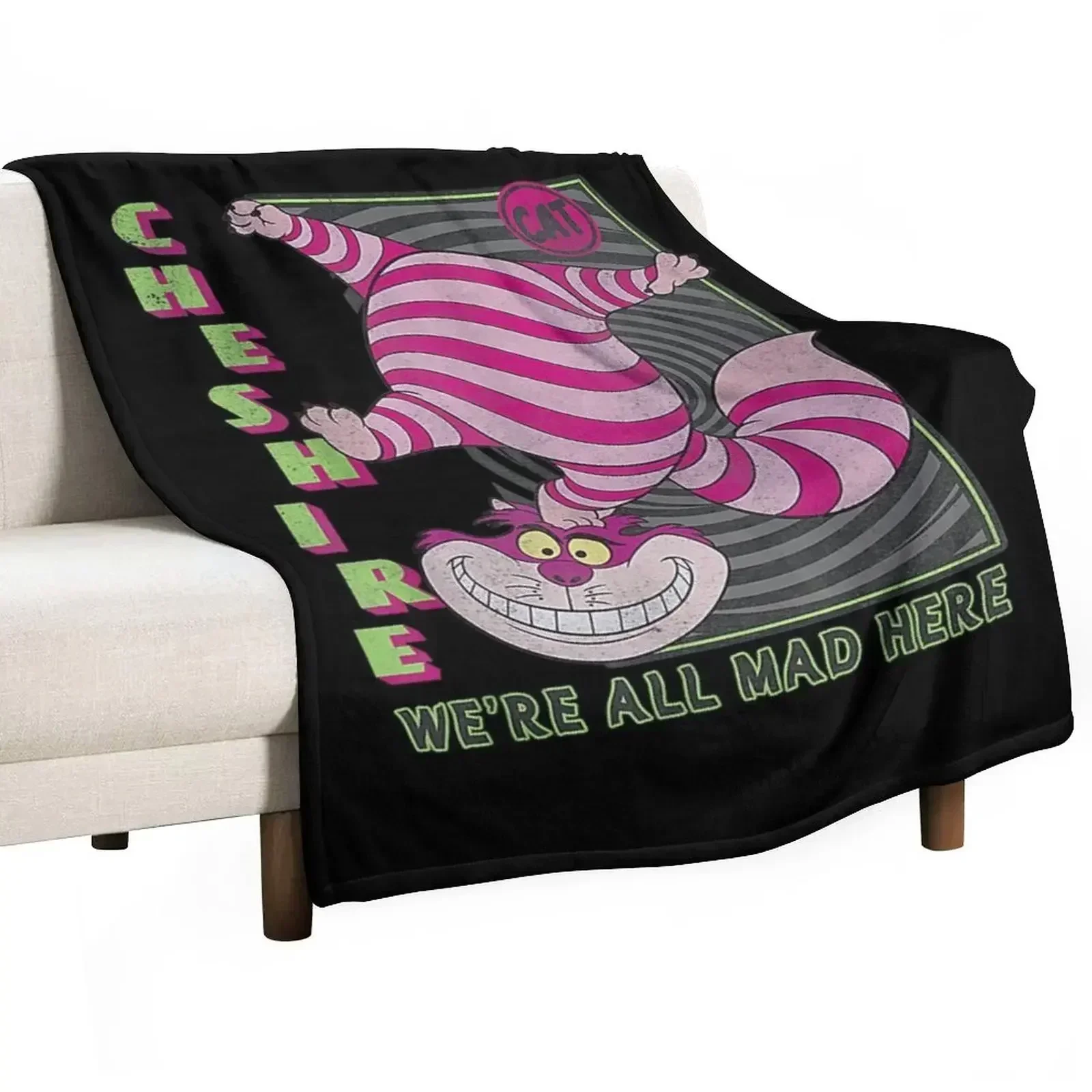 

We're All Mad Here Throw Blanket Quilt Luxury Thicken Decorative Sofas Thin Blankets