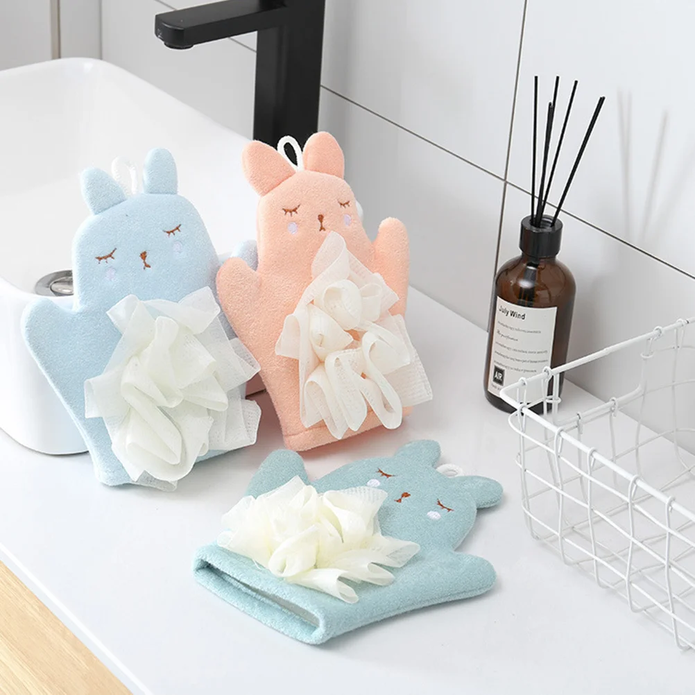 

2 шт. перчатки для ванны двойного назначения, губка для душа, отшелушивающие перчатки, мягкая губка для тела, аксессуары для ванны и душа