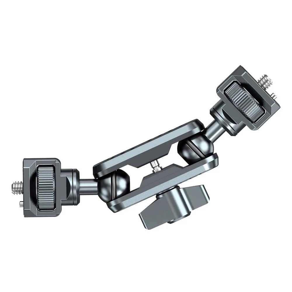 2026 Metall-Doppelkugelkopf-Magic-Arm mit 360°-1/4-Zoll-Schraubverlängerungshalterung für DSLR-Kamera, Monitor, Video, Mikrofon, Licht und Stativ
