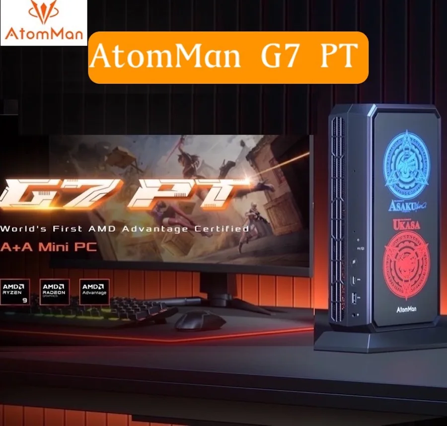 

AtomMan G7 PT Gaming Mini PC AMD Ryzen 9 7945HX, 16 Cores/32 Threads AMD Radeon™ RX 7600M XT GPU DDR5 Minisforum Gaming Mini PC