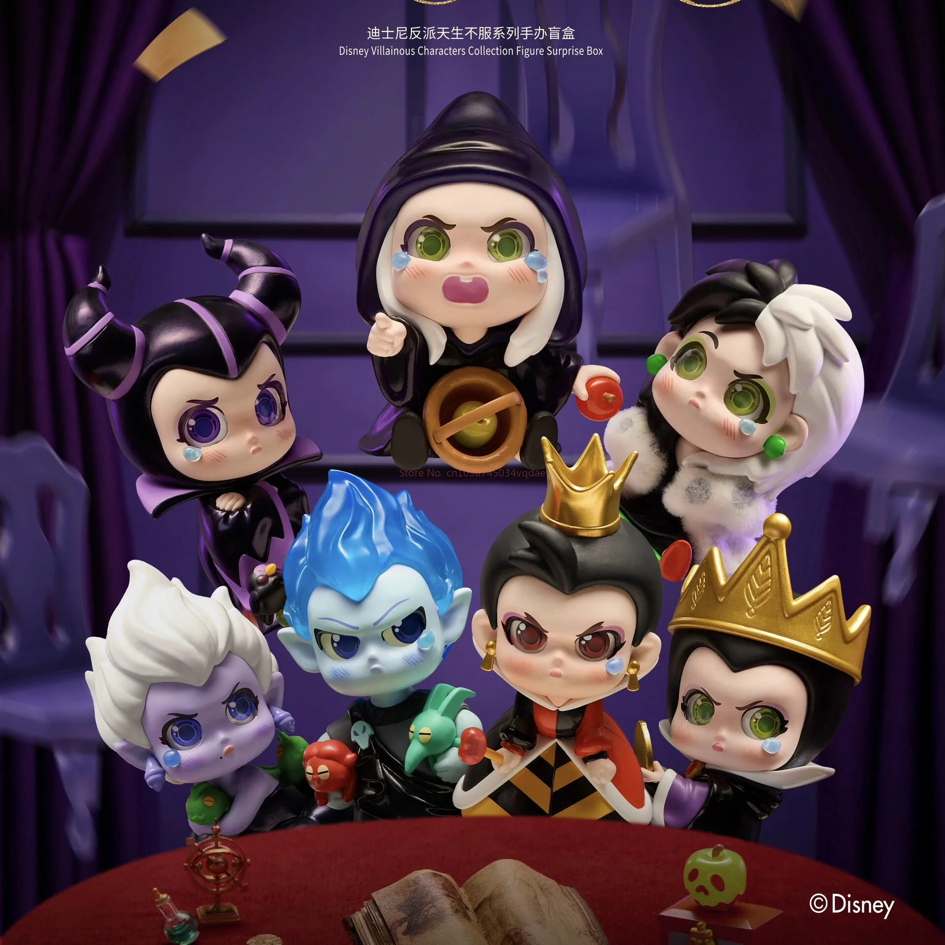 Auf Lager Villains Series Blind Box Trendige Anime-Figurensammlung inklusive Evil Queen Cruella Ursula Hades Maleficent Spielzeuggeschenk