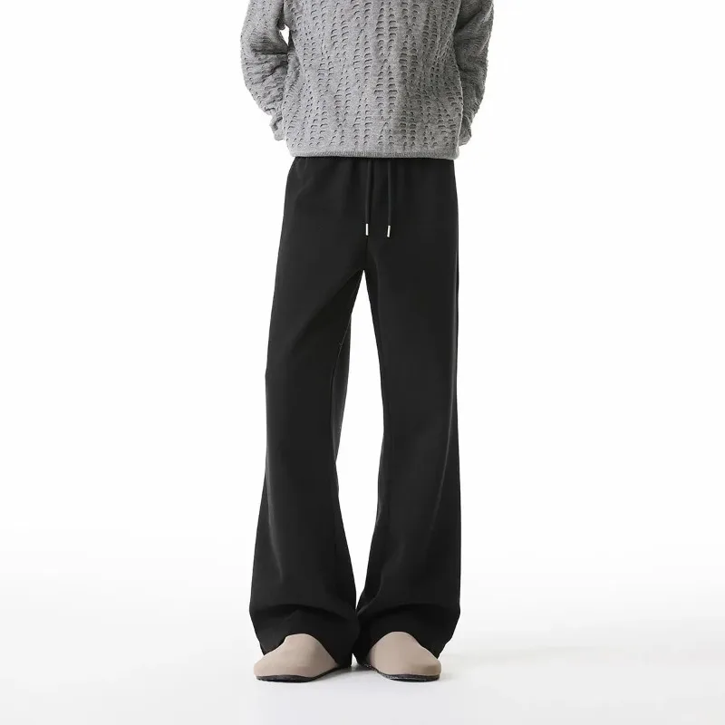 

Американский модный бренд, тяжелые спортивные штаны с вырезом, женские осенние свободные драпированные прямые брюки, спортивные повседневные длинные брюки