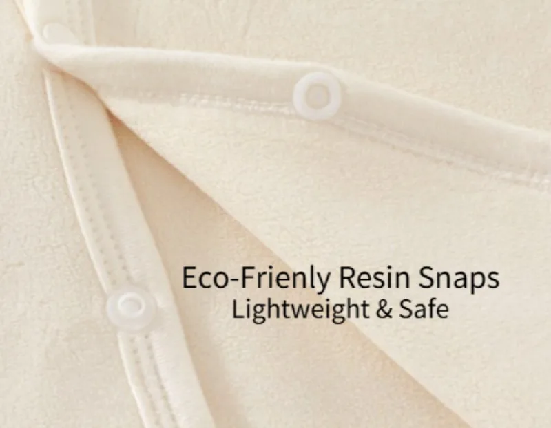 Baby-Fleece-Cardigan, weiche, warme Jacke mit Druckknöpfen und niedlichem Bären-Patch, Unisex-Oberbekleidung für Kleinkinder, perfekt für Herbst und Winter, 9 Monate bis 3 Jahre – Detail 8