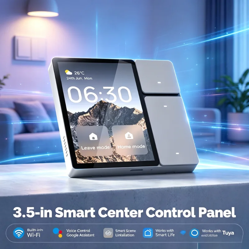WiFi for Smart Touch Screen 3.5 Inch Smart Central Control Multi-functional Touch Screen Control Panel for Intelligent Scenes
