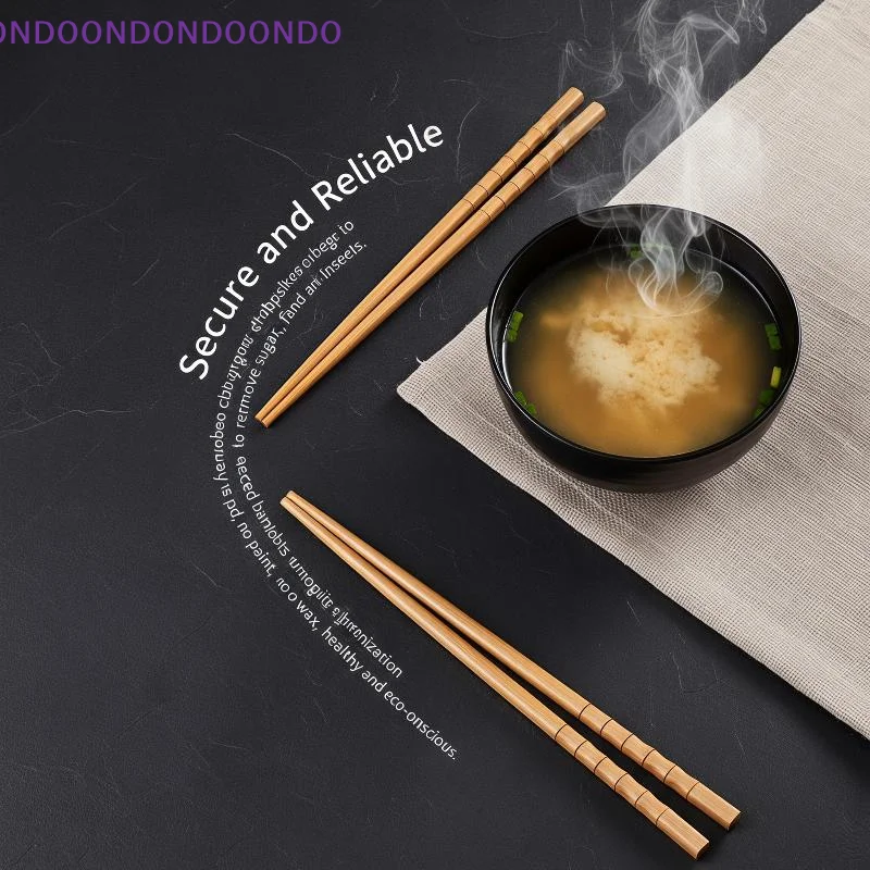 10 Pairs Chinese Bamboo Chopsticks Unpainted Wax Free Mold Proof Anti Slip Kitchen Utensils Bamboo Chopsticks Set