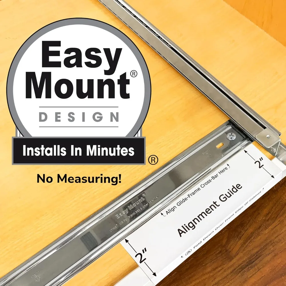 رف منظم المطبخ الاحترافي القابل للسحب لقطع الألواح وأوراق الخبز - كروم عالي التحمل #3