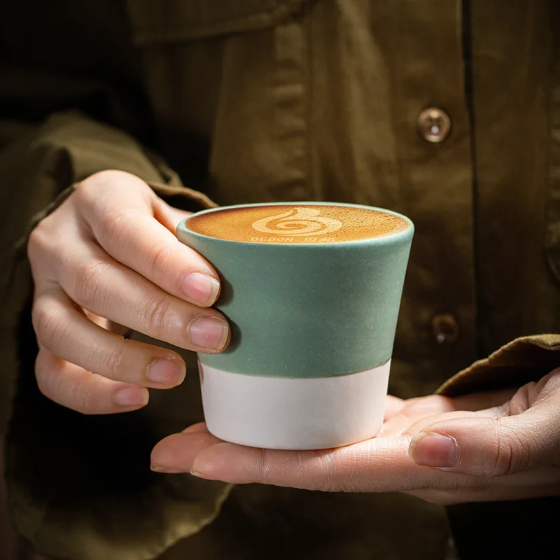 Handgefertigte arabische türkische Kaffeetasse aus Keramik, nahöstlicher Espresso, Demitasse-Farbglasur, traditionelles Geschenkset für Zuhause, Café