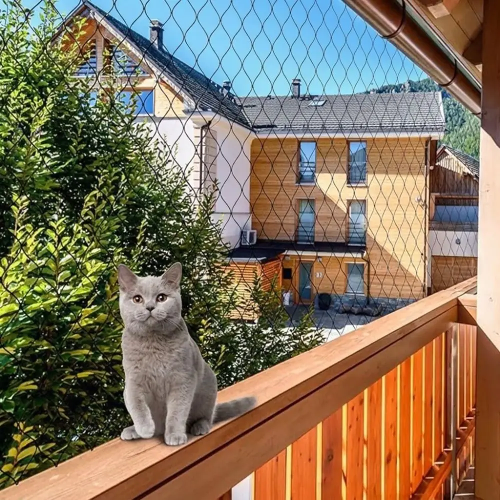Plastic Pet Balcony Protective Net Durable Bite Resistant Cat Window Sill Fence Cuttable Weatherproof Pet Anti-Fall Mesh Window