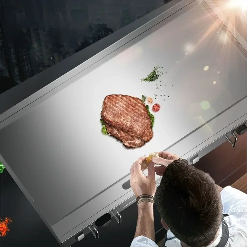 Electric iron plate commercial stove gas teppanyaki stall grab cake machine iron plate grilling squid grilling