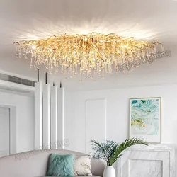 Lampadari di cristallo moderni con ramo Lampadario di illuminazione di lusso in oro per camera da letto, sala da pranzo, soggiorno, cucina