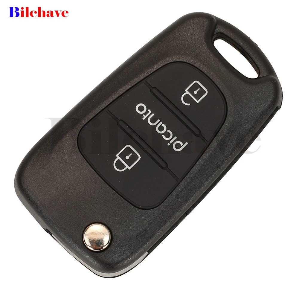 Jingyuqin 433mhz FSK ID46 Chip 95430-1Y300 SEKS-KM10TX llave de coche remota de 3 botones para kia picanto 2011-2015 Control de mando a distancia