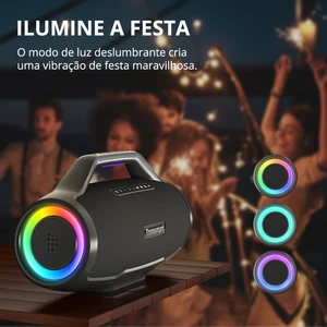 caixa tronsmart apoiar karaoke microphone Tronsmart Bang Max caixa de som 130W com 3 Way Sistema de Som, 30h playtime, Sync Up 100 + alto-falantes, Controle APP 12 principais vendas kit 3 vias som - №2