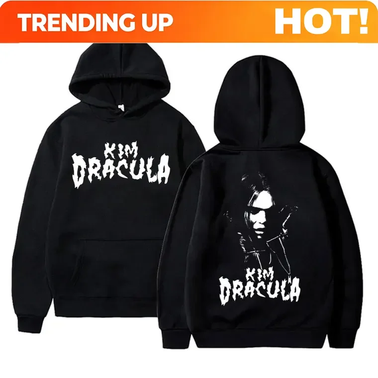 Customization Autumn Winter Men Women Hip Hop Vintage Fashion Rock Hoodie Kim Dracula Graphic Print Hoodies Men's Casual Oversiz
