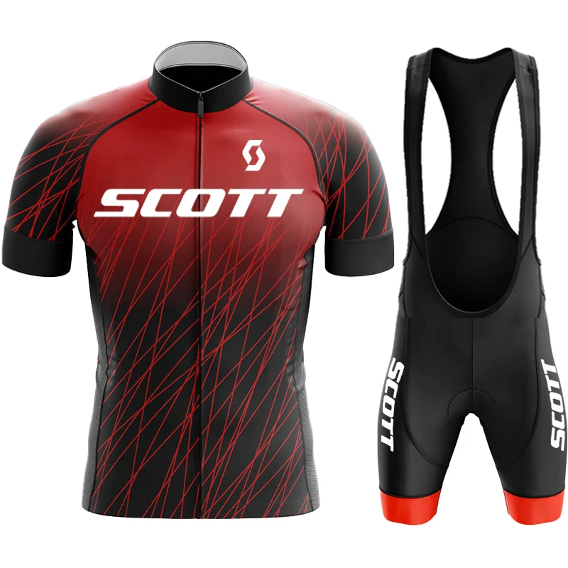 SCOTT Cycling Jersey Sets Sports Bicycles Mountain Bike Jerseys Men\'s Cycling Clothing Man Mtb Bicycle Clothing Jacket Team Set