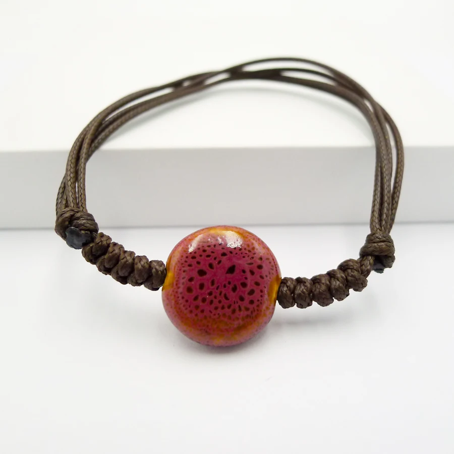 Ceramic beads Bracelets anklets Handmade rop colorful beads women bracelets dropshipping #DZ218
