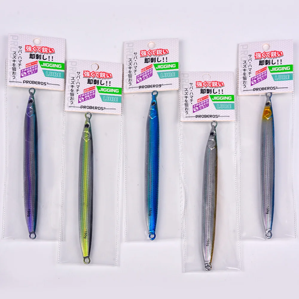 Proberos 1 Stück Metall-Jig 30g -150g Angeljig Schnell Sinkender Ufer-Jigging Weitwurf-Jigs Künstliche Meeres-Angelköder – Detail 9