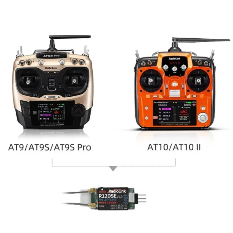 Radiolink R12DSE 2.4G 12 Canais Mini Receptor RC SBUS/PPM Sinal RX para FPV Racing Drone Quad Avião Helicóptero