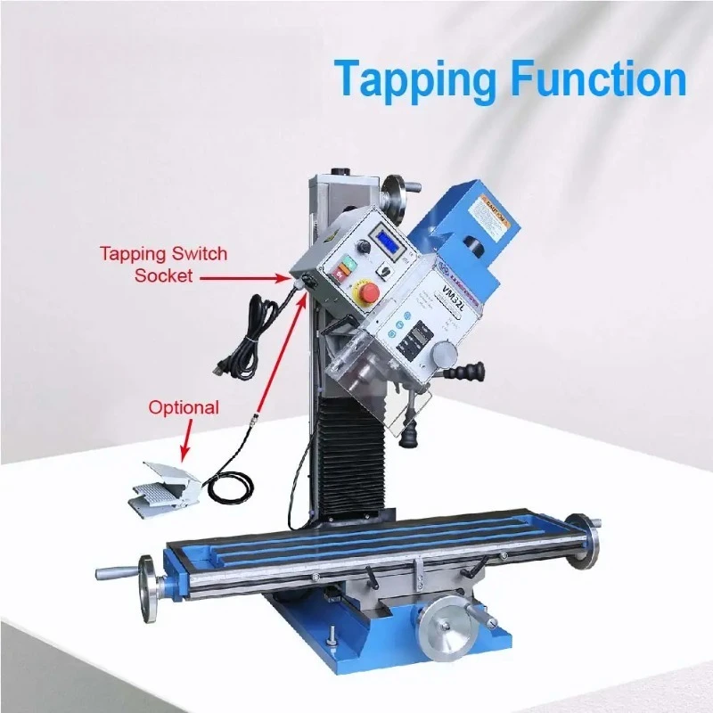 

Фрезерно-сверлильный станок WEISS VM32L 1500W с бесщеточным двигателем, регулируемой скоростью 100-2250 об/мин, высокоточный